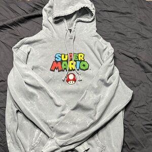 Nintendo Super Mario Gray Hoodie